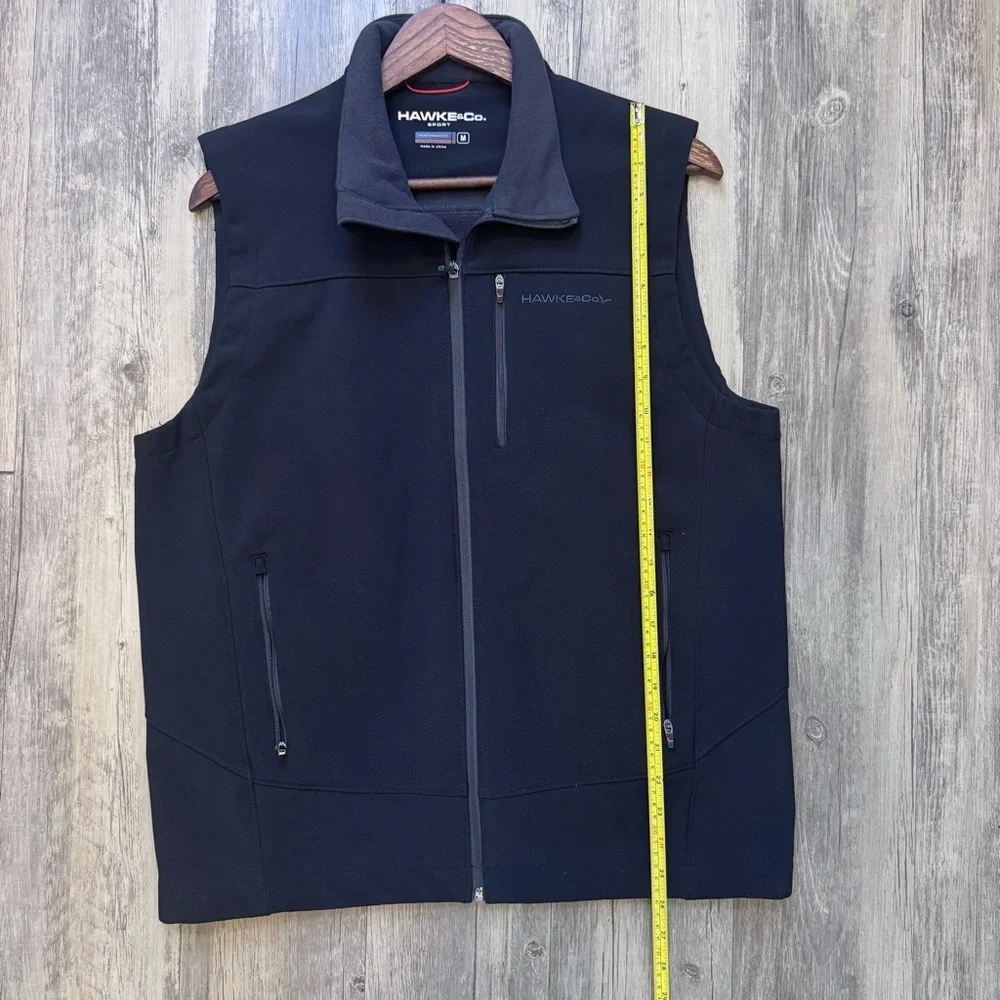 Hawke & Co Men's Black Zip Up Vest Size M